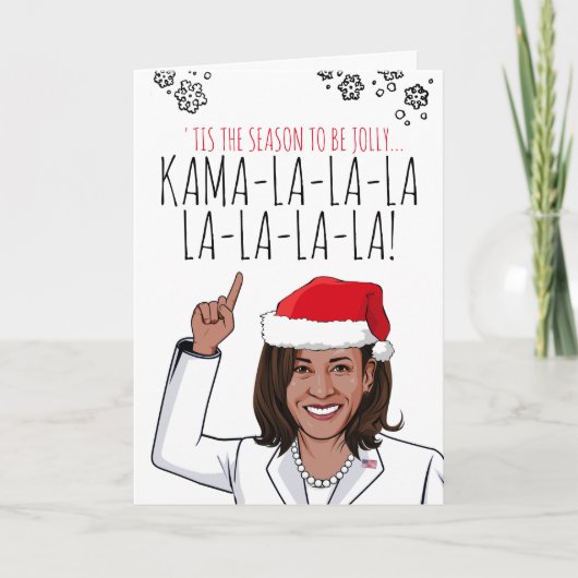 Kamala Christmas Card: Kamala-la-Card Karte (Vorderseite)