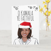 Kamala Christmas Card: O Kamala Ye Faithful Karte (Gelbe Blume)
