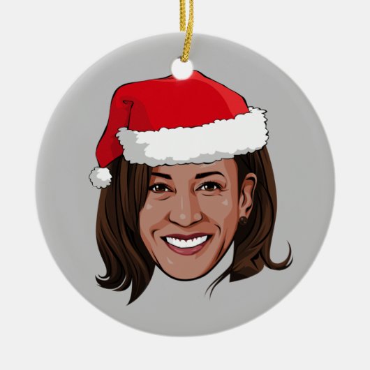 Kamala Claus 2020 Keramik Keramik Ornament (Vorne)