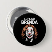 Kamala Clown Let's Go Brenda Button (Vorne & Hinten)
