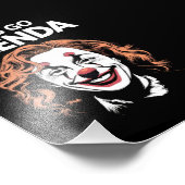 Kamala Clown Let's Go Brenda Fotodruck (Ecke)