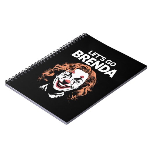 Kamala Clown Let's Go Brenda Notizblock (Linke Seite)