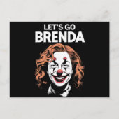 Kamala Clown Let's Go Brenda Postkarte (Vorderseite)