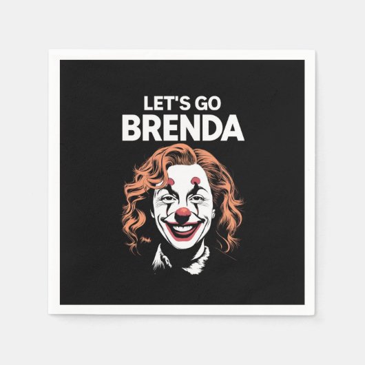 Kamala Clown Let's Go Brenda Serviette (Vorderseite)