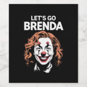 Kamala Clown Let's Go Brenda Weinetikett (Einzelnes Label)