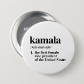 Kamala Definition: Erste Vizepräsidentin Button (Vorne & Hinten)