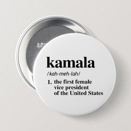 Kamala Definition: Erste Vizepräsidentin Button (Vorne & Hinten)