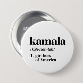 Kamala Definition: Mädchenboss in Amerika Button (Vorne & Hinten)