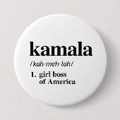 Kamala Definition: Mädchenboss in Amerika Button (Vorderseite)