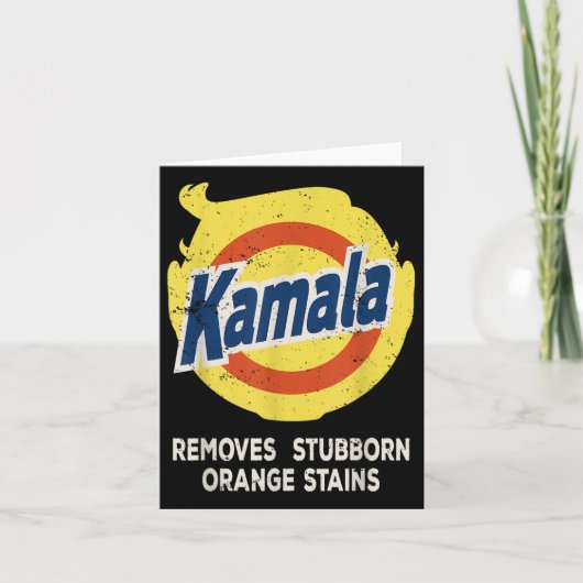 Kamala Detergent entfernt Stubborn-Orangenstadien Karte (Vorderseite)