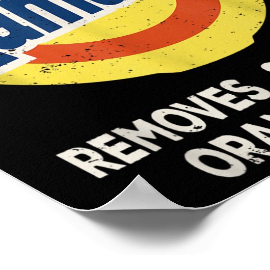 Kamala Detergent entfernt Stubborn-Orangenstadien Poster (Ecke)