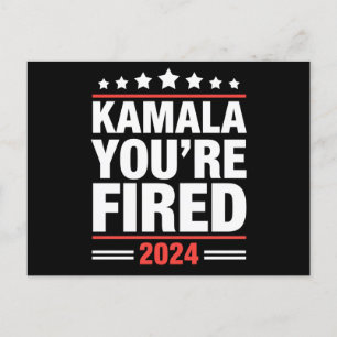 Kamala, du bist gefeuert Kamala Harris 2024 Postkarte