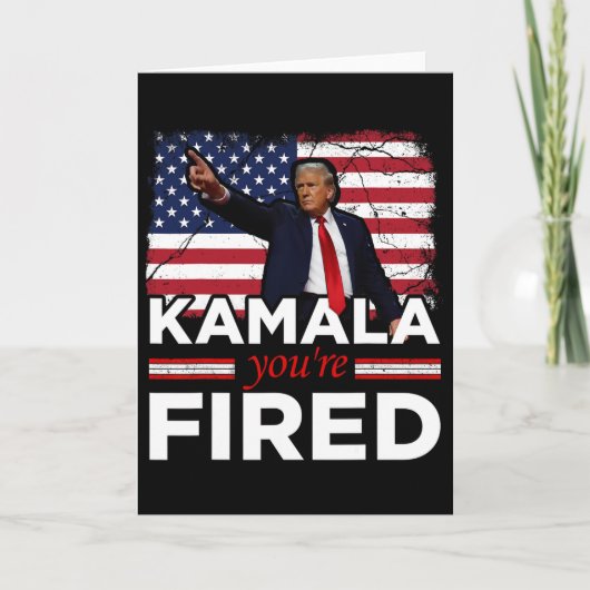 Kamala Du bist gefeuert Lustig Karte (Vorderseite)