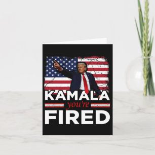 Kamala Du bist gefeuert Lustig Karte