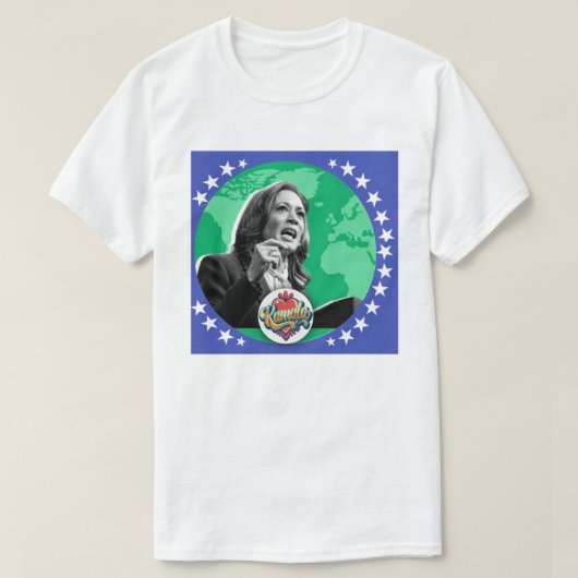 "Kamala: Eine globale Stimme der Führung" T-Shirt (Design vorne)