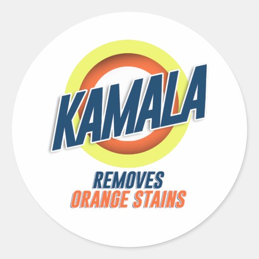 Kamala entfernt Orange Stains Runder Aufkleber (Vorderseite)