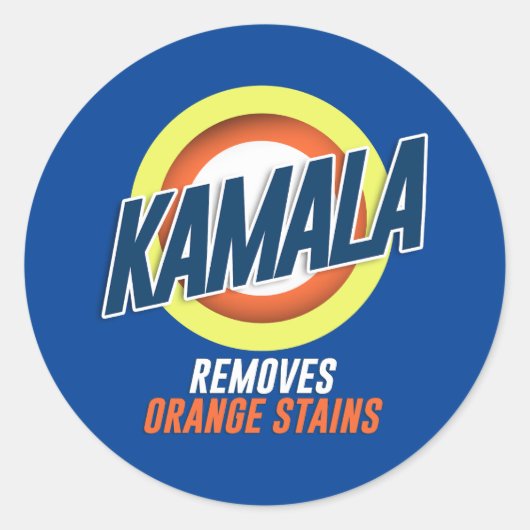 Kamala entfernt Orange Stains Runder Aufkleber (Vorderseite)