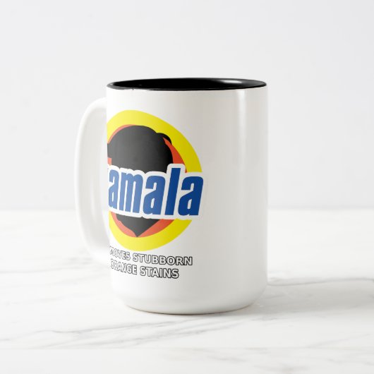 Kamala entfernt Stubborn-Orangenstains Zweifarbige Tasse (Vorderseite Links)
