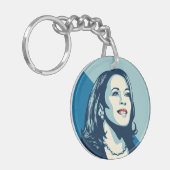 Kamala Forward Posterized Style Art Chain Schlüsselanhänger (Vorderseite links)