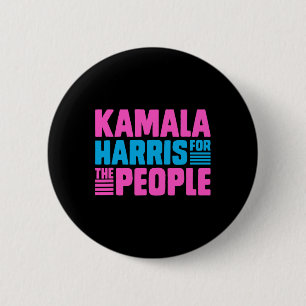 Kamala für alle Menschen Slogan T-Shirt Button
