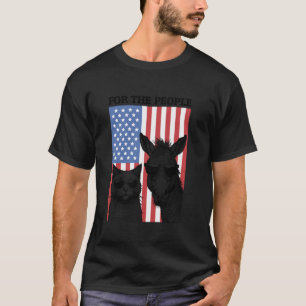 Kamala für die Leute Funny Donkey Cat USA Flag de T-Shirt