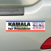 KAMALA FÜR PRÄSIDENT - 2020 - AUTOAUFKLEBER (Auf Auto)