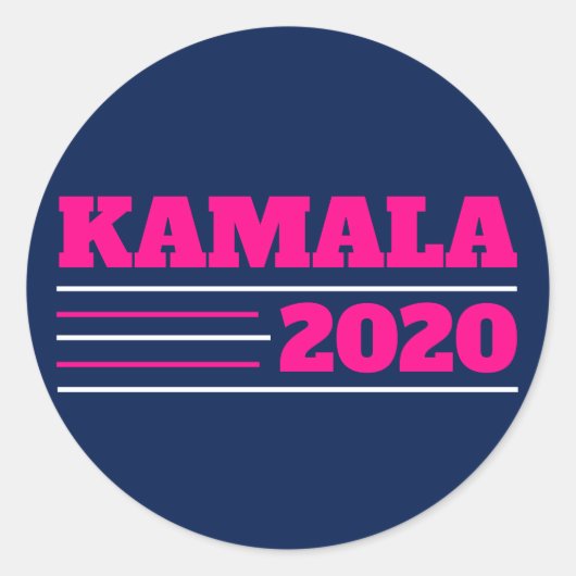 Kamala für Präsident 2020 Runder Aufkleber (Vorderseite)
