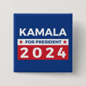 Kamala für Präsident 2024 Button (Vorderseite)