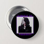 Kamala für Präsident 2024 Button (Vorne & Hinten)