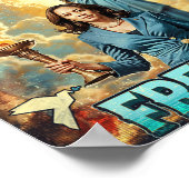 Kamala für Präsident Slogan Statue Liberty Pro Har Poster (Ecke)