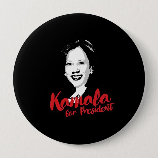 Kamala für Präsidenten - Kalligraphie - Button (Vorderseite)