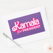Kamala für President Pink Style Rechteckiger Aufkleber (Umschlag)