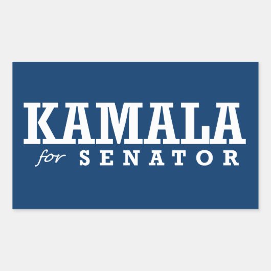 KAMALA FÜR SENATOR RECHTECKIGER AUFKLEBER (Vorderseite)