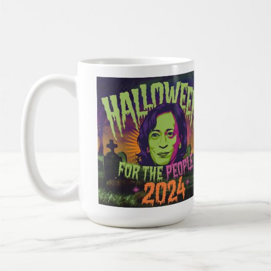 Kamala Halloween Tasse: Ein neues Modell Kaffeetasse (Links)