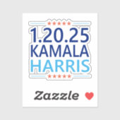 Kamala Harris 1. Frau Präsidentin 1.20.25 Aufkleber (Blatt)