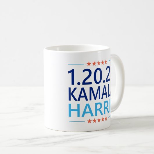 Kamala Harris 1. Frau Präsidentin 1.20.25 Kaffeetasse (VorderseiteRechts)