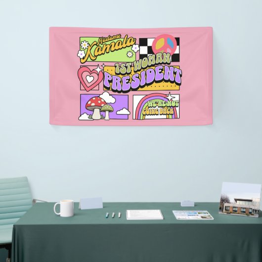 Kamala Harris 1. Frau Präsidentin Einweihung Banner (Messeveranstaltung)