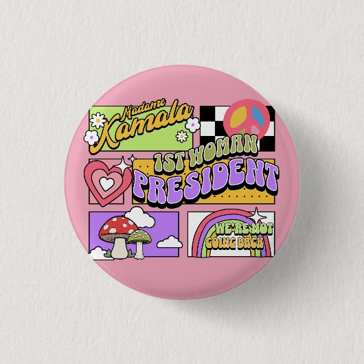 Kamala Harris 1. Frau Präsidentin Einweihung Button (Vorderseite)