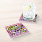 Kamala Harris 1. Frau Präsidentin Einweihung Glasuntersetzer (Schrägansicht)