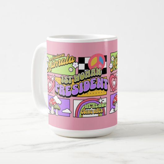 Kamala Harris 1. Frau Präsidentin Einweihung Kaffeetasse (Vorderseite Links)