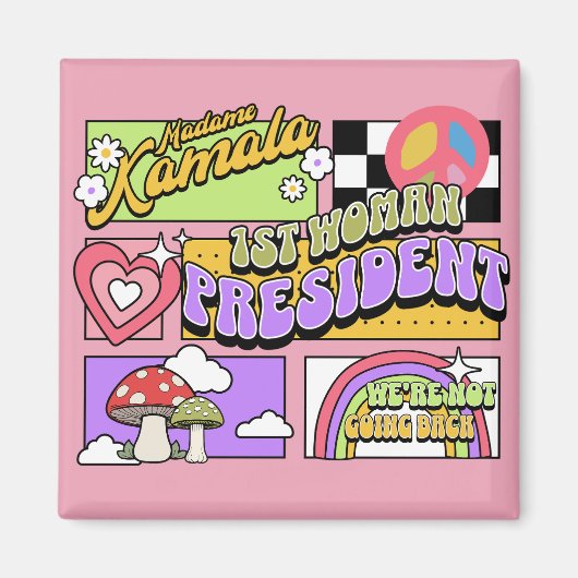 Kamala Harris 1. Frau Präsidentin Einweihung Magnet (Vorne)