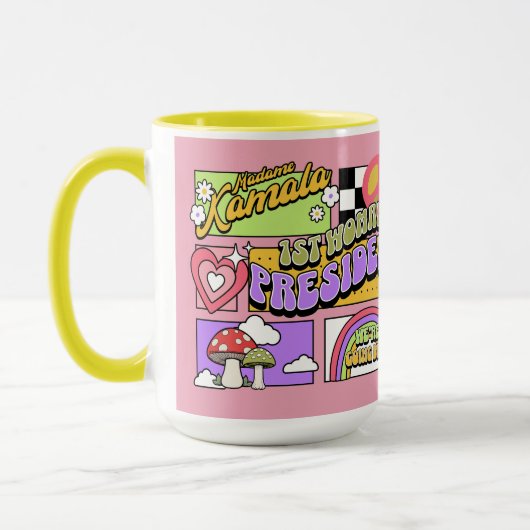 Kamala Harris 1. Frau Präsidentin Einweihung Tasse (Links)