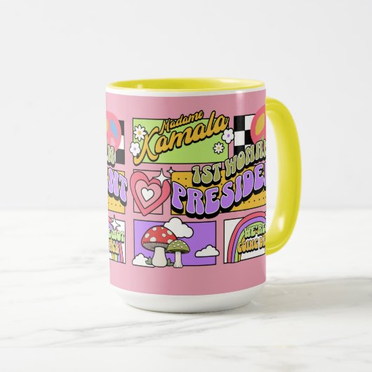 Kamala Harris 1. Frau Präsidentin Einweihung Tasse (VorderseiteRechts)