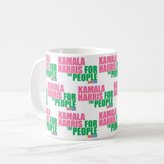 Kamala Harris 2020 ALIAS für die Leute-Fliese Kaffeetasse (Vorderseite Links)