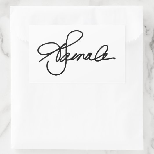 Kamala Harris 2020 Autograph Rechteckiger Aufkleber (Tasche)