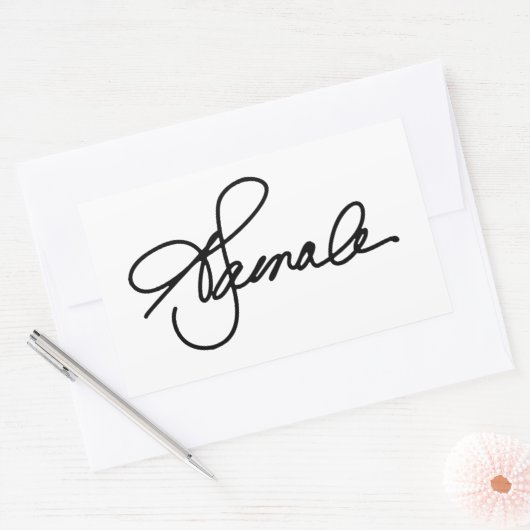 Kamala Harris 2020 Autograph Rechteckiger Aufkleber (Umschlag)