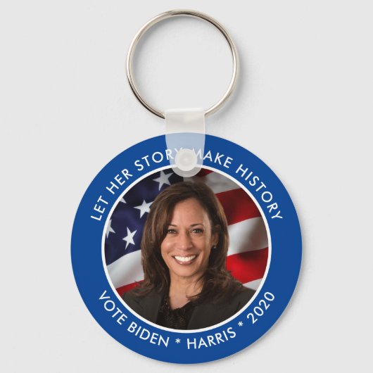 Kamala Harris 2020 Collectible Keepake Foto Schlüsselanhänger (Vorderseite)