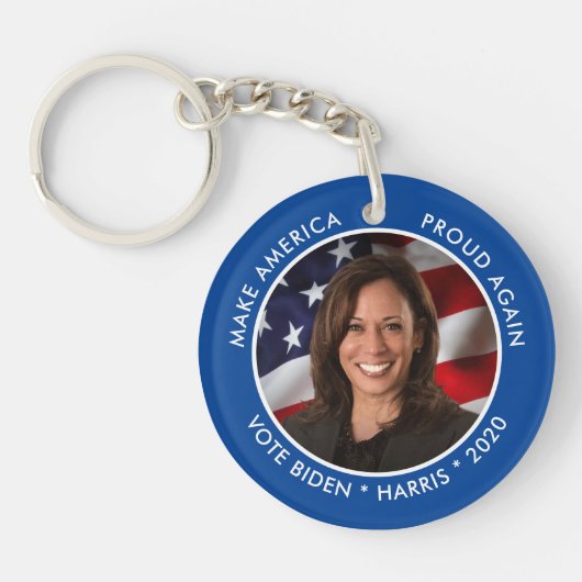 Kamala Harris 2020 Collectible Keepake Foto Schlüsselanhänger (Vorderseite)