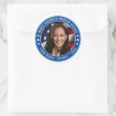 Kamala Harris 2020 Election Blue Campaign Foto Runder Aufkleber (Tasche)
