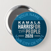 Kamala Harris 2020 für die Leute-Abstimmung Button (Vorne & Hinten)